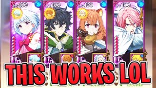 FULL BLUE DEFENSE SHIELD HERO TEAM! NAOFUMI + FITORIA + RAPHTALIA IS ACTUALLY PRETTY GOOD! 7DSGC