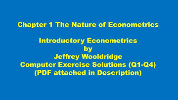 How to Solve Wooldridge Chapter 1 Exercises (Q1-Q4) in Google Colab | Introductory Econometrics