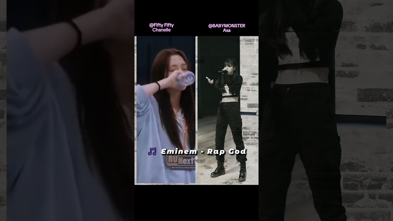 ASA Vs CHANELLE DOING EMINEM RAP Godzilla Chanelle Fiftyfifty FYP Shorts