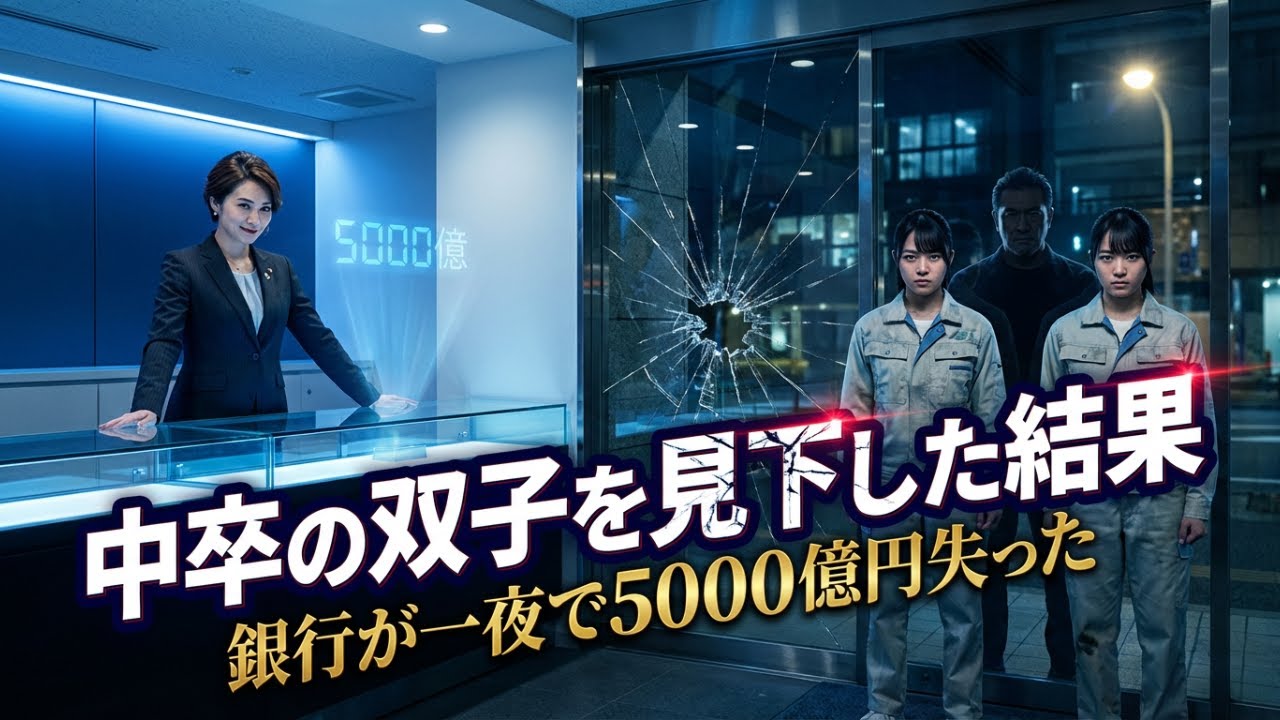 「中卒の双子」を見下した頭取令嬢。その夜、銀行から5000億円が消えた