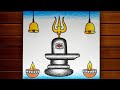 Shiva lingam drawing  shiva ratri special drawing  trishul drawing  creativity studio