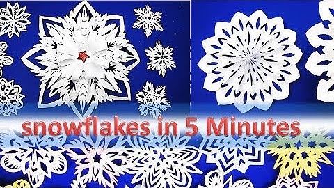 3D Snowflake - Paper snowflake - How to Make 3D Paper Snowflakes for Christmas decorations 7y