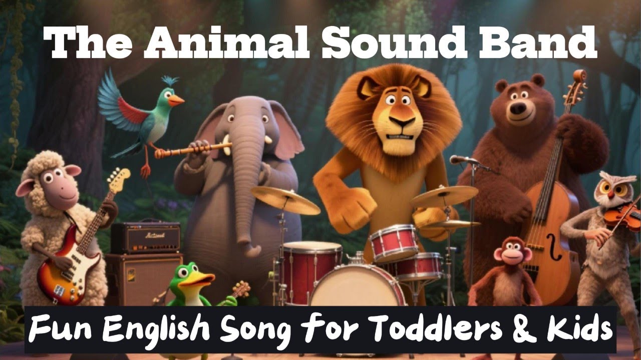 The Animal Sound Band 🎵 | Fun English Song for Toddlers & Kids - YouTube