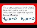 Hypothesis Testing for Zero Correlation - Statistics Edexcel A Level Maths