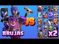 TRIO DE BRUJAS Vs TODAS LAS CARTAS X2 Clash Royale