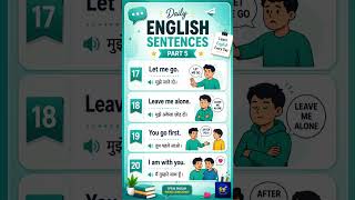 English Speaking Practice at Home | Daily Use Sentences Part 5 #shorts #hinditoenglish #dailyenglish