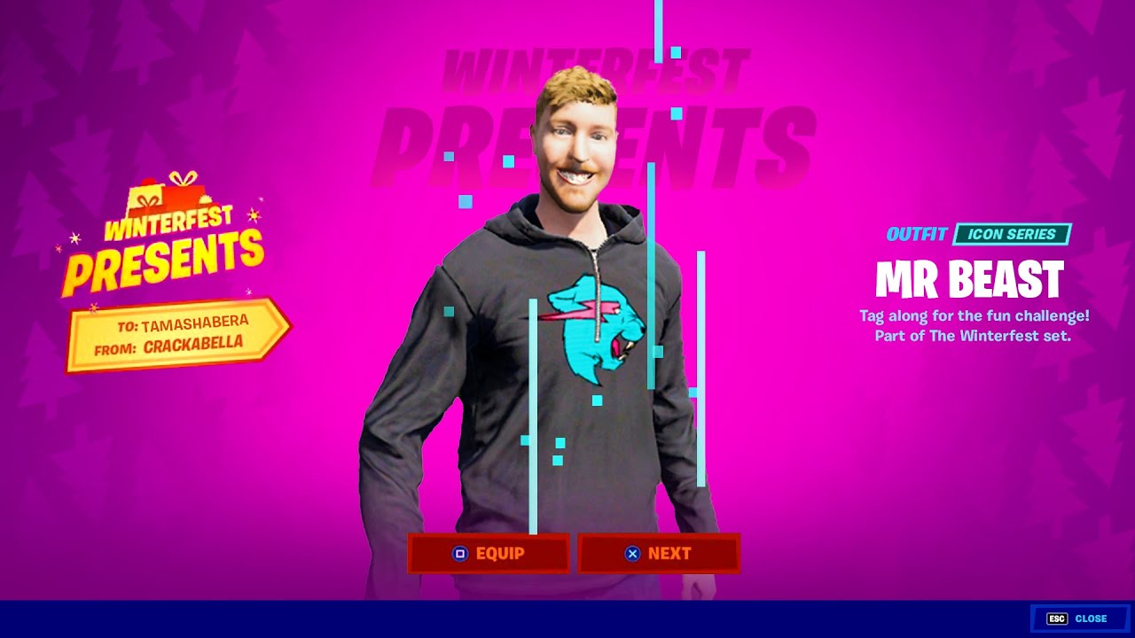 FORTNITE WINTERFEST HAS STARTED (MR BEAST PRESENT) - YouTube