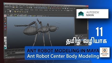 Ant Robot Center Body Modeling in Maya - Lesson 11/22 Tamil Tutorial