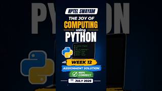 The Joy of Computing using Python Week 12 Assignment Answer | NPTEL SWAYAM