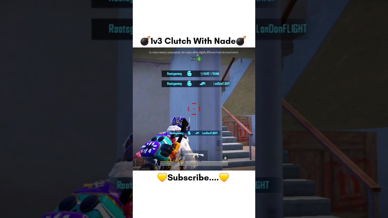 💣1v3 Clutch With Nade🔥