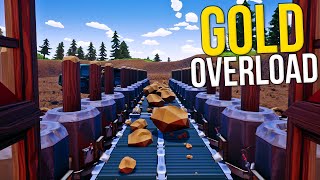 Overloading My Gold Factory With Way Too Much Paydirt - How Many Ram Drills is Too Many? - Hydroneer