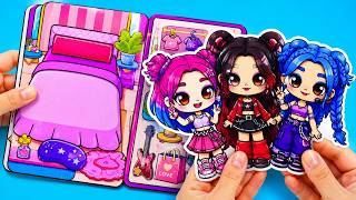 ✨ DIY Paper Doll Book! Dress Up, Cute Rooms & Idol Adventures 🎤