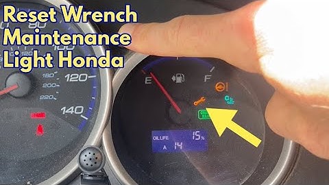 How to fix Wrench Maintenance Light on Honda