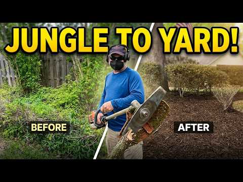 Clearing an ABANDONED Overgrown Bed (Satisfying ASMR)