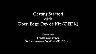 MindSphere Open Edge Device Kit Demo