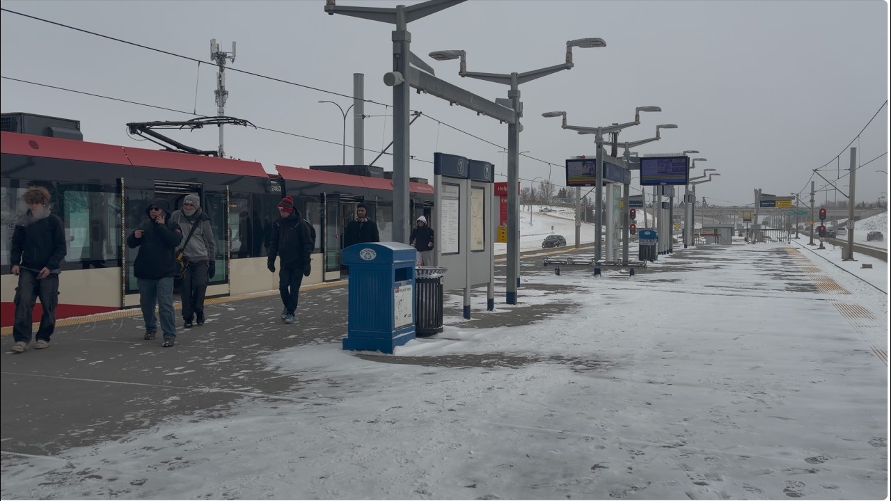 Heavy Snowfall Walk at Crowfoot Station Calgary 🇨🇦 | Winter Street Vlog 4K