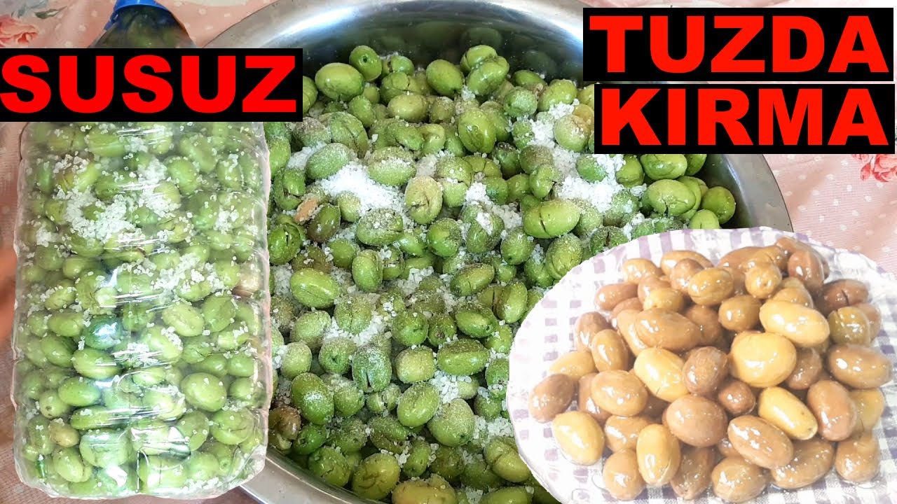 ÇOK LEZZETLİ ERİMEZ❗👌DÜNÜRÜMDEN ÖĞRENDİM‼️ TUZDA KIRMA ZEYTİN NASIL YAPILIR
