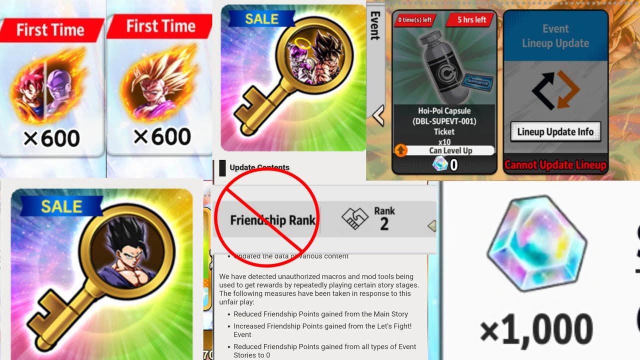 FREE LF Gohan & Godku,1000 cc, Friendship Remove!?,Supporter Nerf & All-Dragon Ball Legends