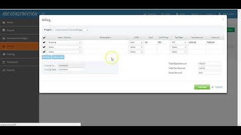 Project Invoice | project billing from TIEMCHART ©