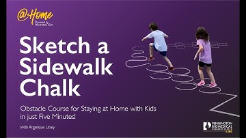 Sketch a Sidewalk Chalk Obstacle Course for Staying at Home with Kids - in just Five Minutes!