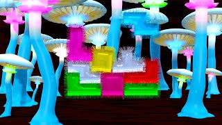 3D Mushroom Garden On Hair Jelly Tetris| 3D Animation screenshot 3