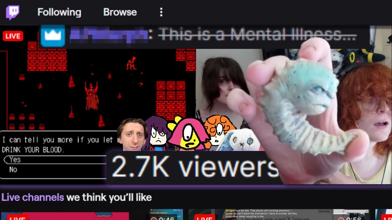 ruining the twitch front page with @hhhazel - thecatamites games - YouTube