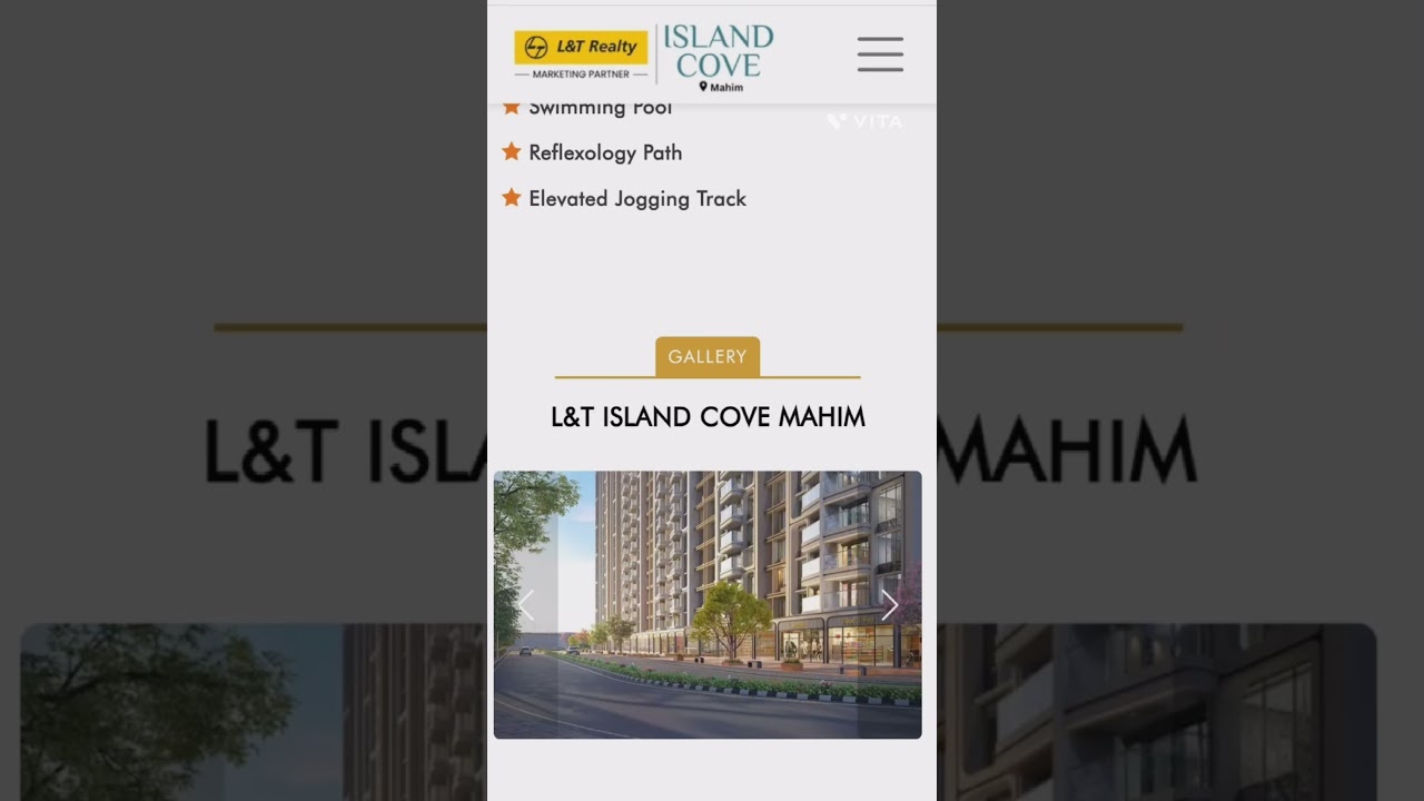 L&T Realty ISLAND COVE MAHIM MARVELA Best Investment in Flats House Society Appartments 
