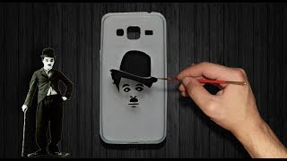 How To Draw Charlie Chaplin On A Phone Case/ Как нарисовать Чарли Чаплин на чехол телефона/ How To Draw Charlie Chaplin On A Phone Case/ Как нарисовать Чарли Чаплин на чехол телефона/
