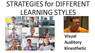 Strategies to Address Different Learning Styles including Visual, Auditory & Kinesthetic