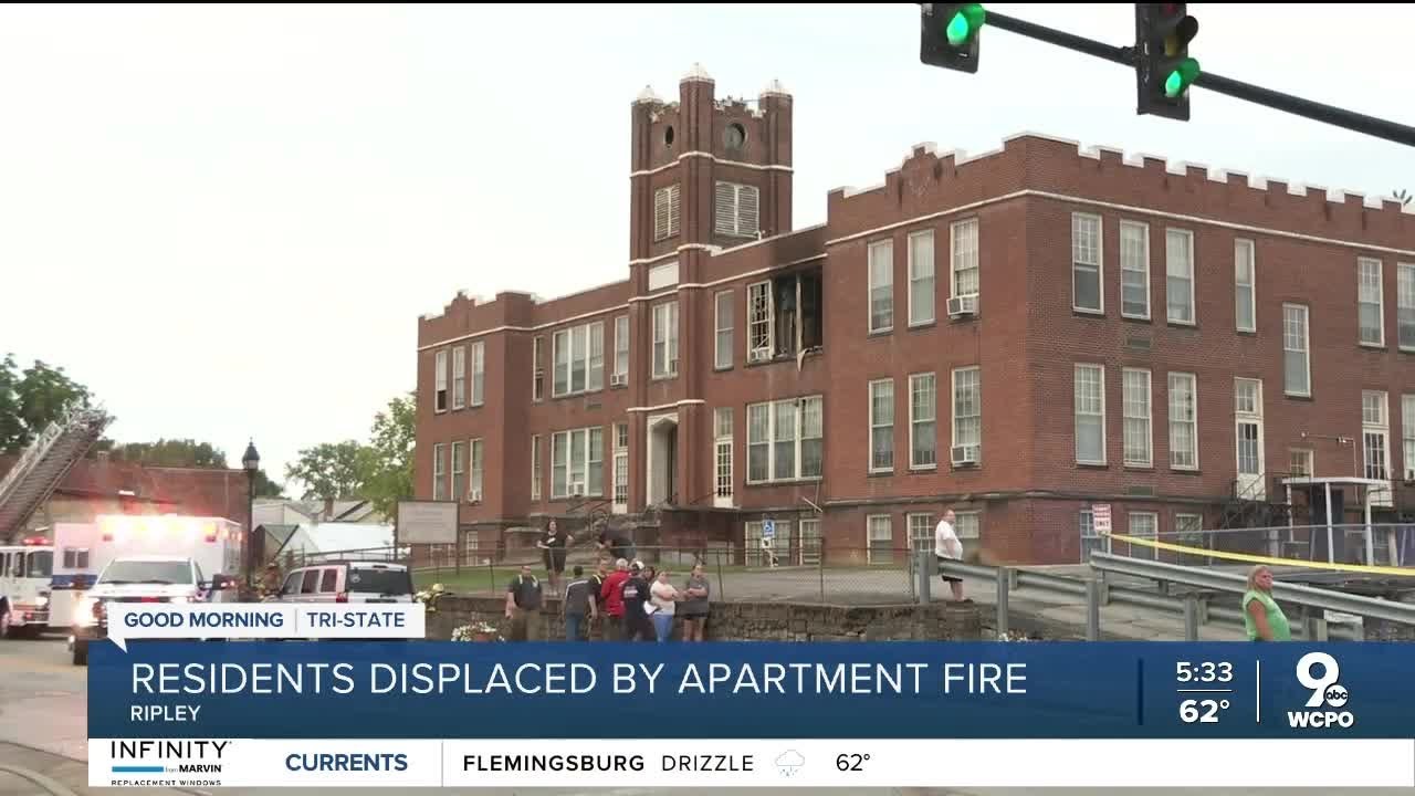 Dozens displaced after apartment fire - YouTube