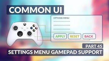 Common UI Options Menu - Enhanced Input Binding - Menu System #45