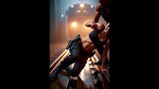 Pregnant Police Officer Saved Seconds Before Train Hit – Real Hero Moment! #animals #humanity