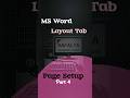 How to break the page in Ms Word layout tab #layout #computer #ytshorts #trending #study