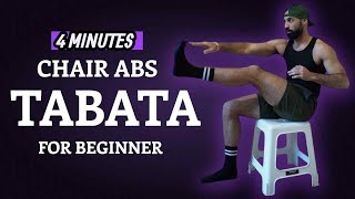 4 MIN TABATA  CHAIR ABS / SEATED ABS WORKOUT