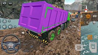 Heavy Full Loaded Truck off road driving gameplay Bus simulator Indonesia Game screenshot 2