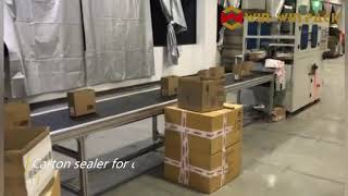 WIN-WIN PACK E-commerce packing machine/China horizontal carton erector/Case sealer/Label machine