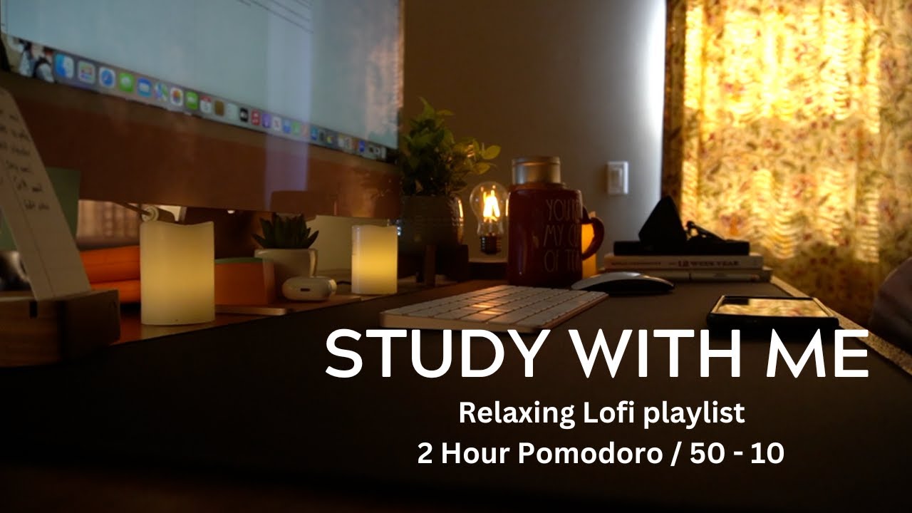 2 HOUR STUDY WITH ME/ Relaxing Lofi Playlist / Pomodoro 50 - 10 - YouTube
