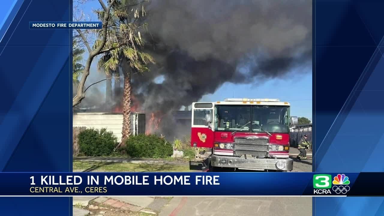 One person killed in Ceres mobile home fire - YouTube