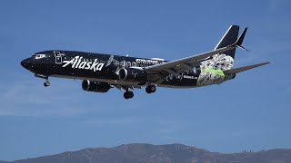 Alaska Airlines *Star Wars Galaxy&#39;s Edge* Boeing 737-800 [N538AS] landing at Santa Barbara (SBA)