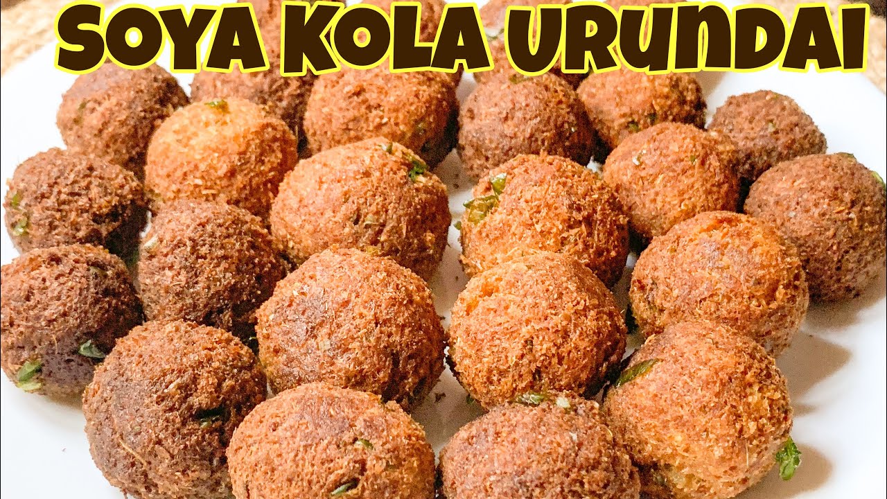 Soya kola urundai recipe Meal maker kola urundai Veg kola urundai