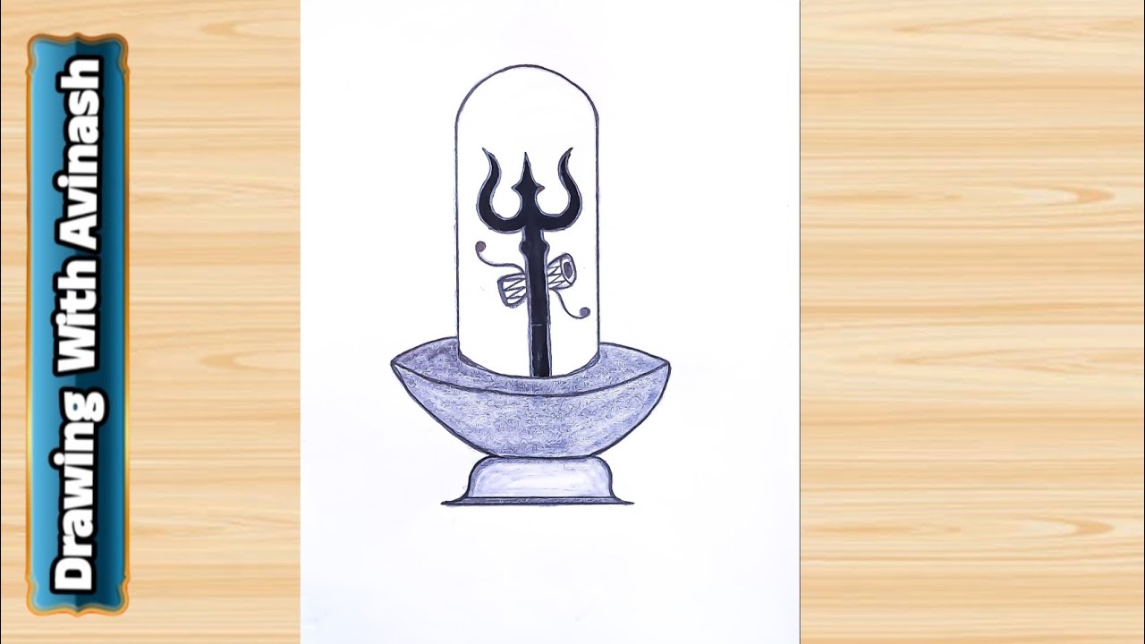 Trishul Drawing Easy💥🙏|| शिवलिंग और त्रिशूल का चित्र || How To Draw Shivling | Shivling Drawing Easy