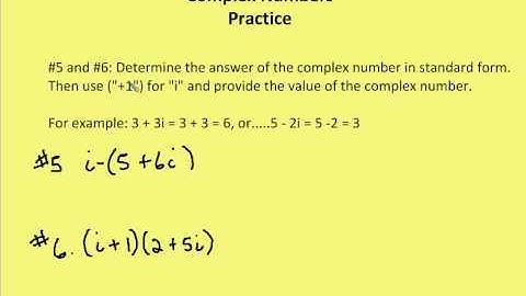 4.6 Complex Numbers (Practice)