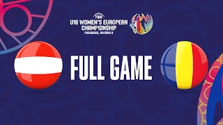 Austria v Romania | Full Basketball Game | FIBA U16 Women's European Championship 2023