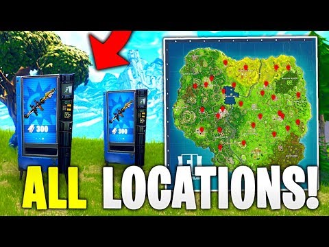 all vending machine locations in fortnite battle royale - all free vending machine locations fortnite