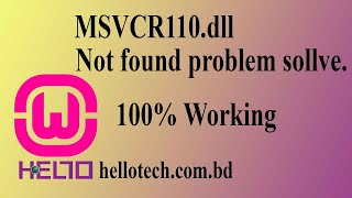 MSVCR110.dll file was not found in wamp server problem solve.