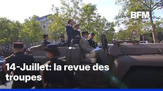 14-Juillet: Emmanuel Macron passe en revue les troupes
