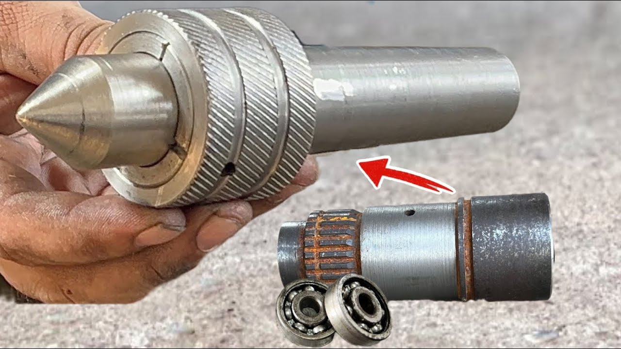 Turn a Useless Gear Shaft into a Must-Have DIY Lathe Center with This Genius Method