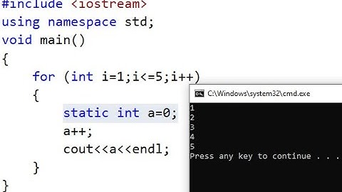 المتغيرات الثابتة في لغة  Static Variables in C++