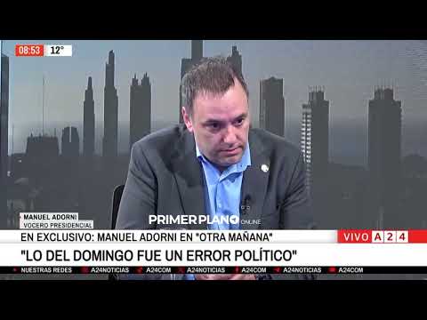 ADORNI CONFESÓ CUÁL FUE EL MAYOR ERROR DEL GOBIERNO Y APUNTÓ CONTRA EL SISTEMA DE VOTACIÓN