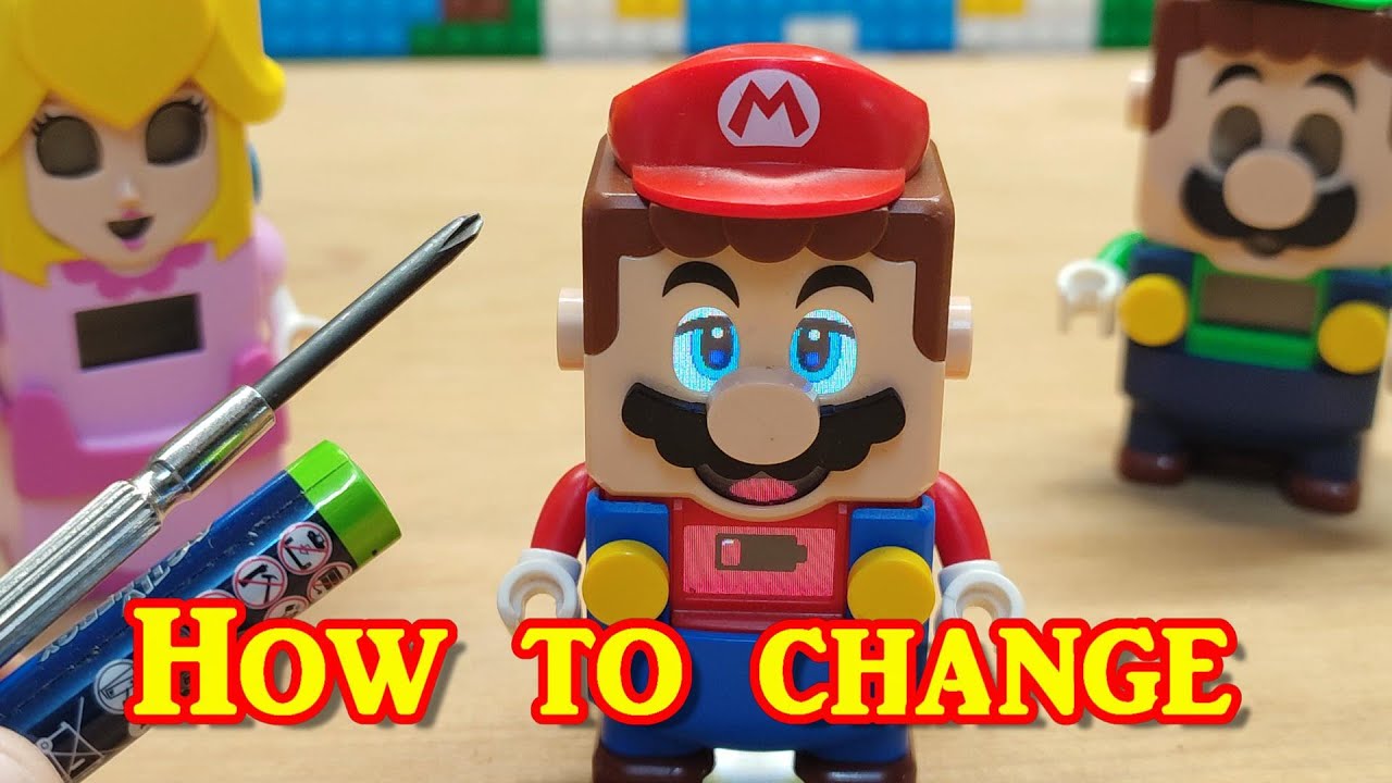 LEGO Super Mario low Battery | low Battery Luigi | Low Battery Peach |How to change low Battery